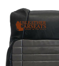 Load image into Gallery viewer, 2003 Harley Davidson Driver Lean Back leather/Vinyl Seat Cover 2 Tone Black/Gray