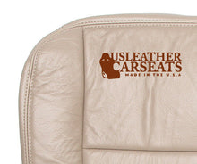 Load image into Gallery viewer, 2006 Ford F250 F350 Lariat Driver Bottom Leather Seat Cover Medium Parchment Tan