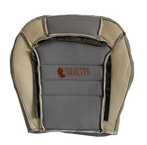 2002-2004 Fits Jeep Liberty Passenger Bottom Leather Seat Cover in Light Taupe Tan