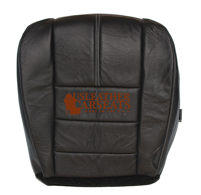 2008-2010 Ford F250 F350 Lariat Driver Side Bottom Leather Seat Cover Black