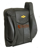 Load image into Gallery viewer, 2002 Chevy Avalanche 1500 2500 LT Driver Lean Back Leather Seat Cover Dark Gray
