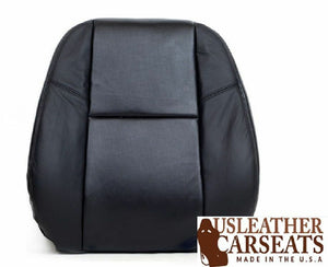 2007 2008 Cadillac Escalade Driver Lean Back Perforated Leather Seat Cover Black