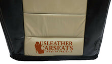 Load image into Gallery viewer, 2005 Ford Excursion EDDIE BAUER Leather Driver Bottom SeatCover 2 Tone Tan Black