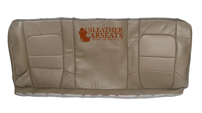 2001 F250 F350 Lariat Second Row Lean Back Perforated Leather Seat Cover TAN
