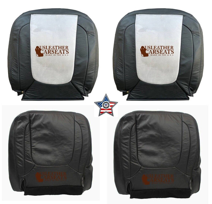 04-2005 For Dodge Ram 1500 2500 Laramie Full Front Leather Seat Cover Dark Gray