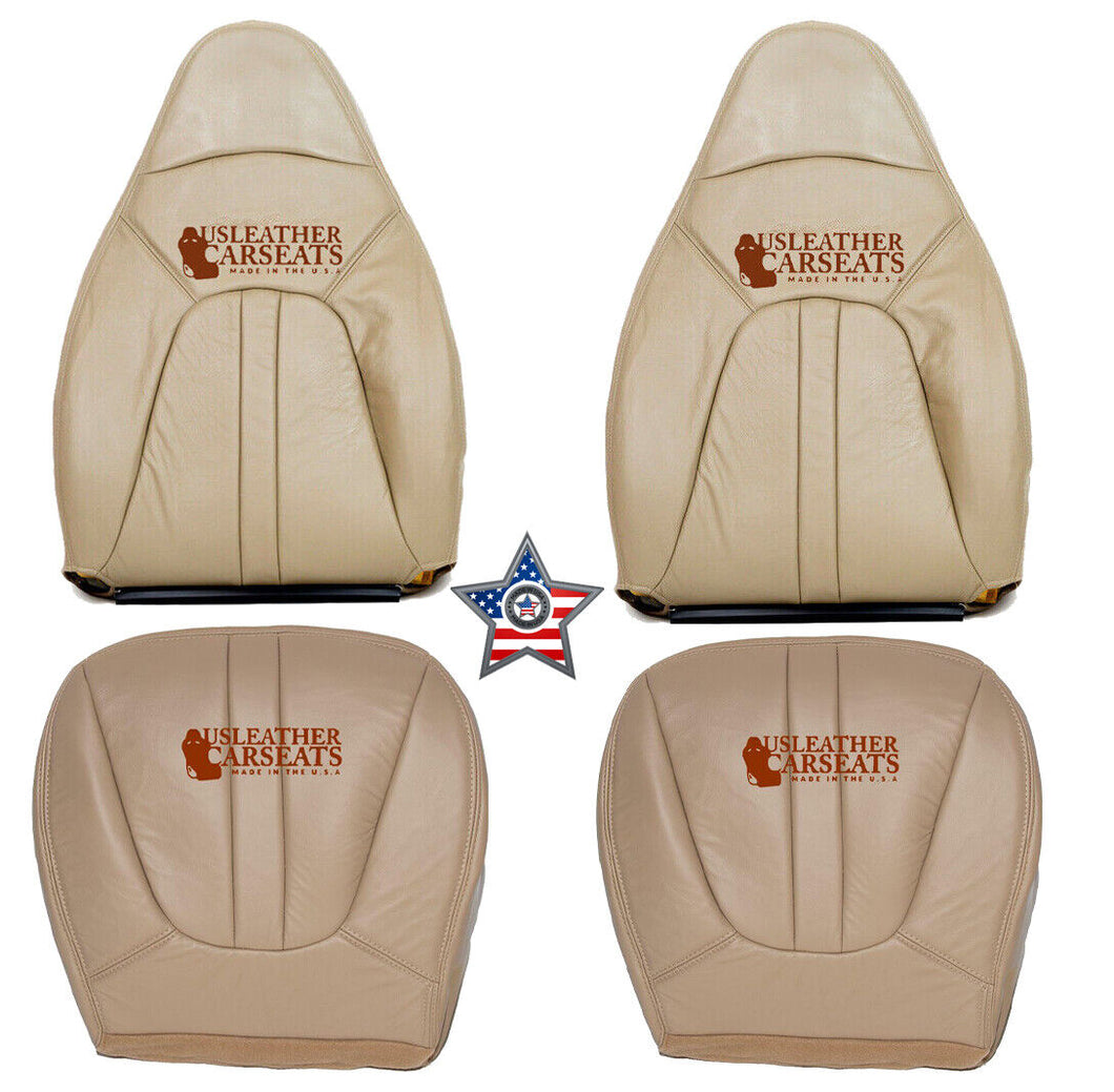 2000 2001 Ford Expedition Eddie Bauer Full Front seats Leather Seat Covers tan