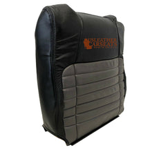 Load image into Gallery viewer, For 2003 Harley Davidson Driver Lean Back leather Seat Cover 2 Tone Black/Gray