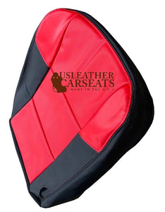 2007 Ford F250 Lariat Outlaw - Driver Side Bottom Leather Seat Cover Black & Red