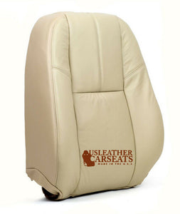 2007-2013 GMC 1500HD 2500HD 3500HD WT Driver Lean Back Leather Seat Cover Tan