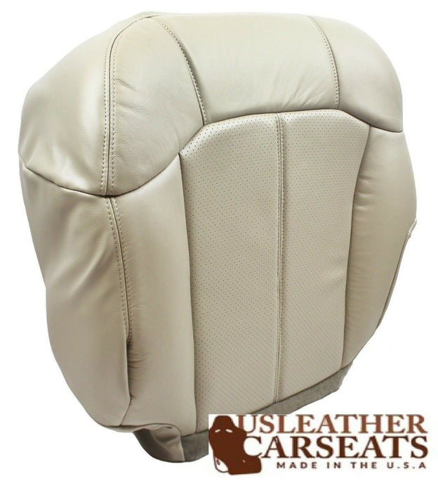 2001 Cadillac Escalade Driver Side . Bottom Perforated Leather Seat Cover Shale