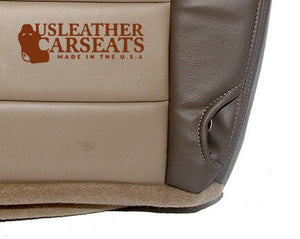 2002 2003 2004 Ford Excursion Passenger Bottom - Leather Seat Cover - 2 Tone Tan