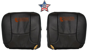 2005 For Dodge Ram 1500 Driver & Passenger Bottom Vinyl Seat Covers dark gray