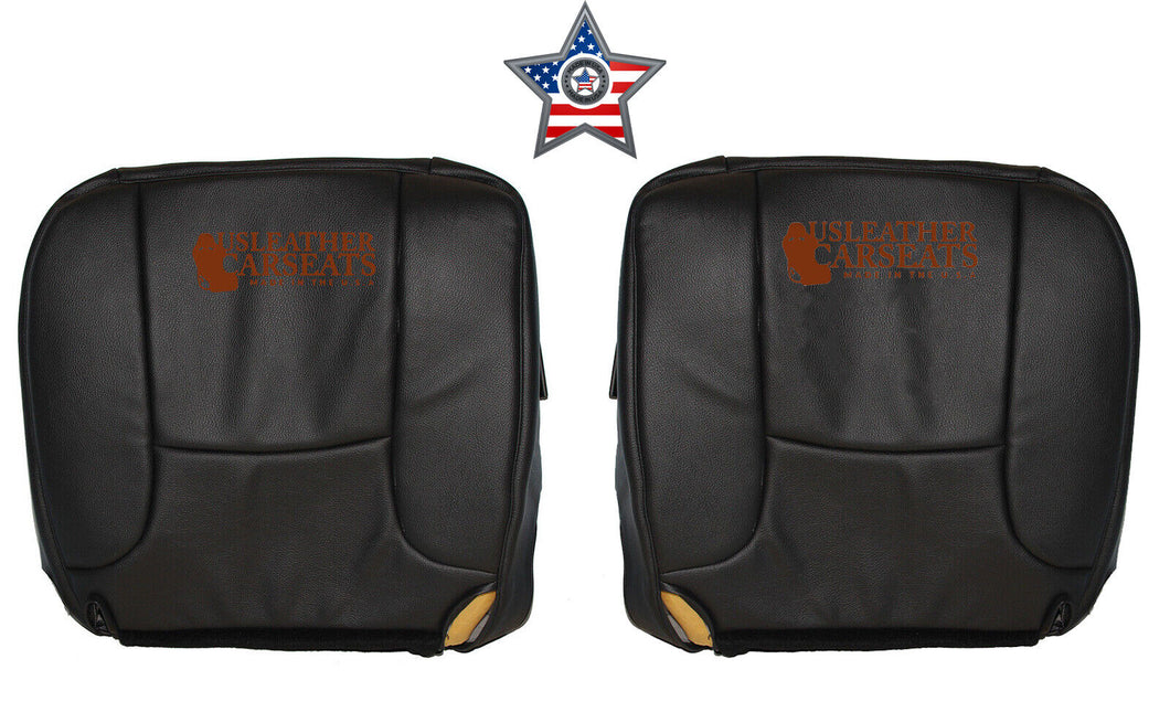 2005 For Dodge Ram 1500 Driver & Passenger Bottom Vinyl Seat Covers dark gray