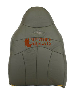 2003 Ford F150 Lariat XLT Driver Lean Back Leather Replacement Seat Cover GRAY