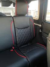 Load image into Gallery viewer, Black Leather Seat Covers Full Set FOR 13-18 Fits Jeep Wrangler JK 4 Door Red Stitch