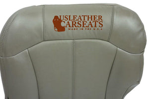 99-01 2002 Chevy Silverado Driver Side Bottom Leather Seat Cover Gray Pattern