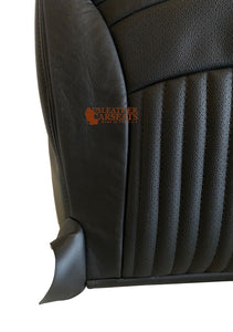 1997-2004 Chevy Corvette SPORT DRIVER Bottom Perforated Leather Seat Cover Black