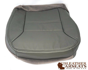 00 01 Ford Excursion Limited XLT Driver Side Bottom Leather Seat Cover Gray