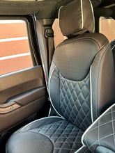 Load image into Gallery viewer, 2013-2014 Fits JEEP WRANGLER JK CUSTOM LEATHER SEAT COVERS BLACK &amp; white DIAMOND