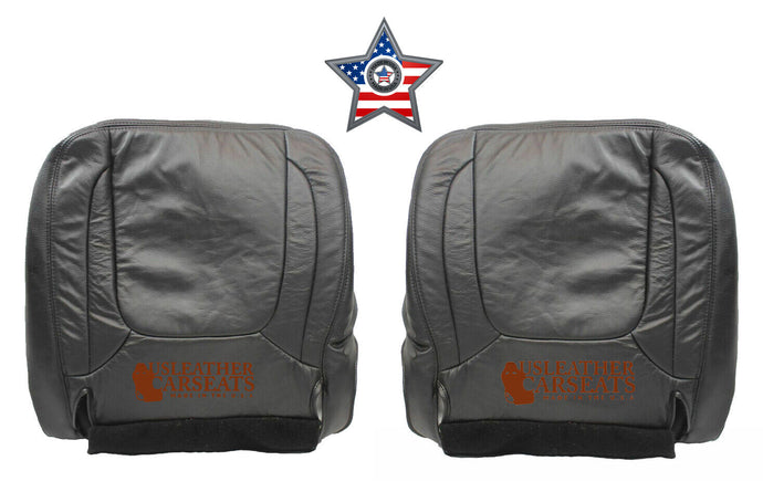 2004 2005 Fits Dodge Ram Driver & Passenger Bottom Leather Seat Covers Dark Gray
