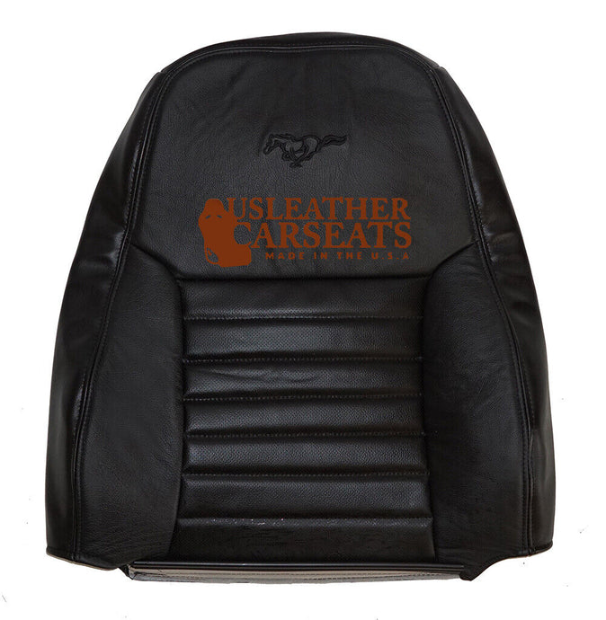 99-04 Ford Mustang GT Passenger Lean Back Perforated Leather Seat Cover Black