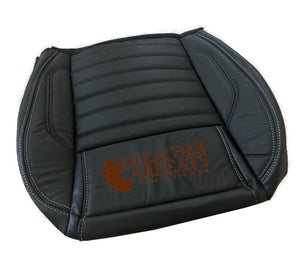 2010 2011 2012 2013 2014 Ford Mustang Driver Bottom Black LEATHER Seat Cover blk