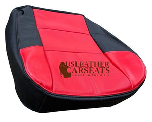 2007 Ford F250 Lariat Outlaw Left & Right Bottom Leather Seat Cover Black & Red