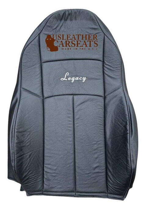 2000 Peterbilt 389, 379 dump semi truck Driver Lean Back leather seat cover Blk