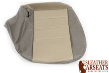 Load image into Gallery viewer, 2002-2004 Ford Excursion Driver Bottom Replacement Leather Seat Cover 2 Tone Tan