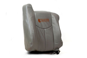 2003-2007 Chevy Silverado Suburban Passenger Lean Back Leather Seat Cover Gray