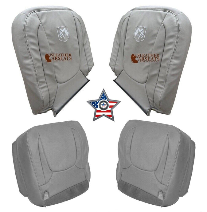 2005 Fits Dodge Ram Laramie 1500 Full Front Synthetic Leather Seat Cover Taupe
