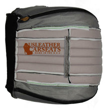 Load image into Gallery viewer, 03 Ford F150 Harley Davidson Passenger Bottom Leather Seat Cover 2 Tone Blk/Gray