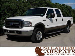 06 07 Ford F250 Lariat Sport Driver Bottom Front Leather Seat Cover Black