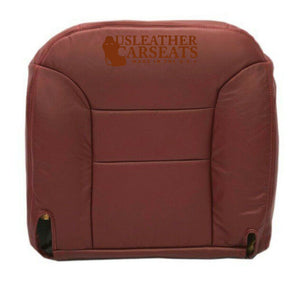 95-99 Chevy Silverado Tahoe Driver Bottom Leather Seat Cover Burgundy Pattern