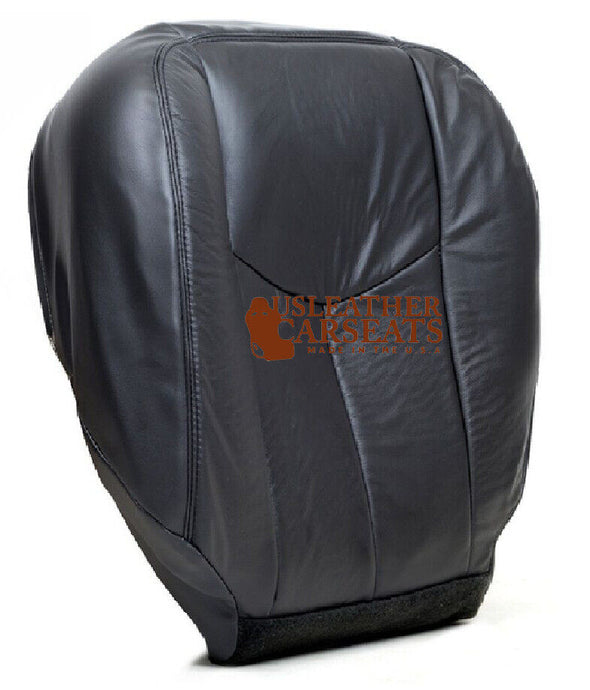 2003-2007 Chevy Silverado Suburban Passenger Bottom Leather Seat Cover Dark Gray