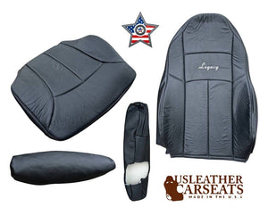 2019 Peterbilt 389 Bailey truck & Trailer front Driver leather seat cover Blk