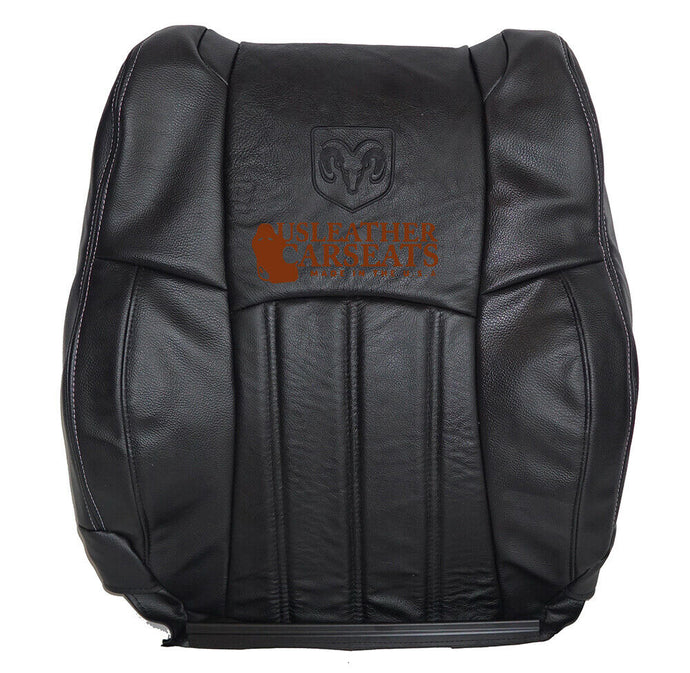 2009-2012 Fits Dodge Ram 1500 Laramie Driver Lean Back Leather Seat Cover Dark Gray