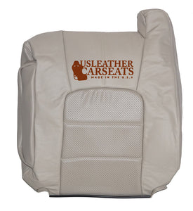 99-02 Cadillac Escalade Passenger Lean Back Perforated Leather Seat Cover Shale