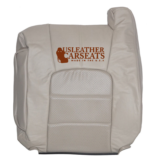 99-02 Cadillac Escalade Passenger Lean Back Perforated Leather Seat Cover Shale