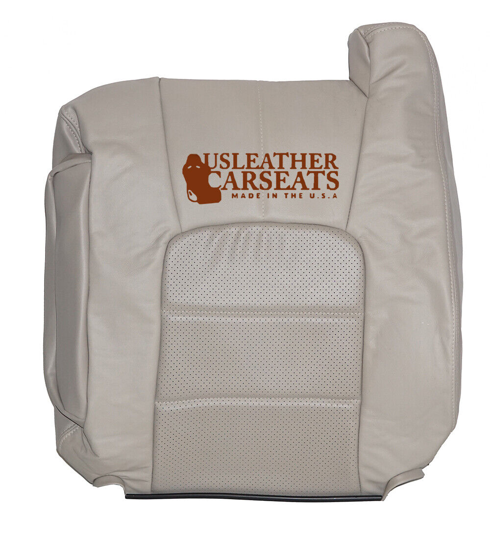 99-02 Cadillac Escalade Passenger Lean Back Perforated Leather Seat Cover Shale