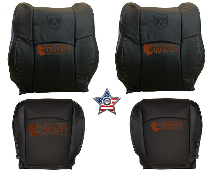 2010-2011 Fits  Dodge Ram 2500 3500 Full Front Leather Seat Cover Dark Gray