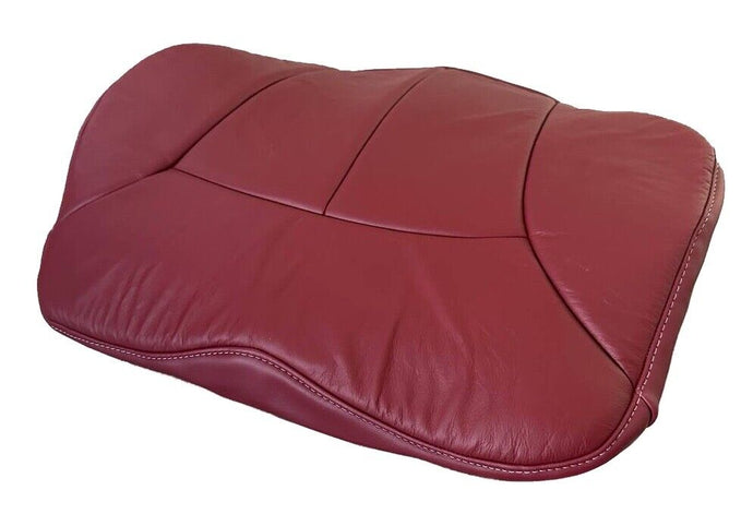 2000 Peterbilt 389, 379 dump semi truck Driver Bottom leather seat cover Red