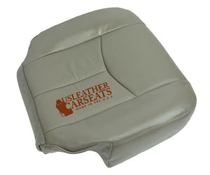 2003-2007 Chevy Silverado Suburban Passenger Side Bottom Leather Seat Cover Gray