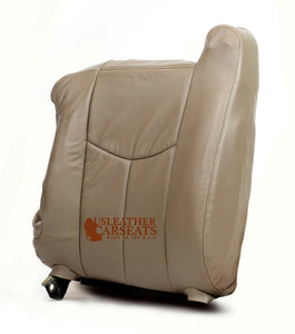 2003-2007 Chevy Silverado Driver Lean Back Synthetic Leather Seat Cover Tan