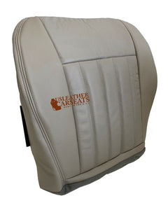 05-07 Fits Jeep Liberty Driver Bottom Replacement Leather Seat Cover Light Gray Stone
