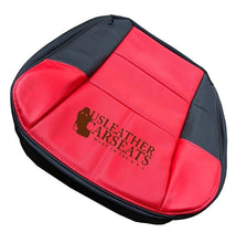 Load image into Gallery viewer, 2007 Ford F350 Lariat Outlaw Left &amp; Right Bottom Leather Seat Cover Black &amp; Red