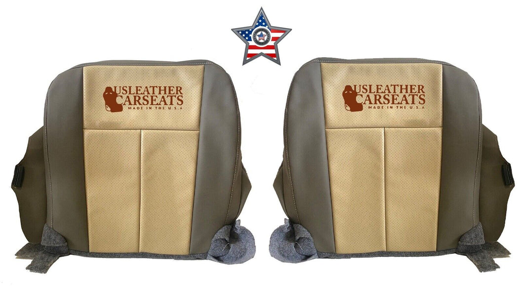 2007 Ford Expedition Eddie Bauer Driver & Passenger Perf Vinyl Seat Covers Tan