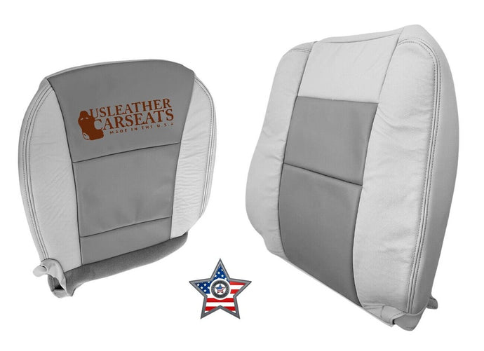 2008 Ford Explorer Limited Driver lean back & bottom  Leather Seat Cover Gray