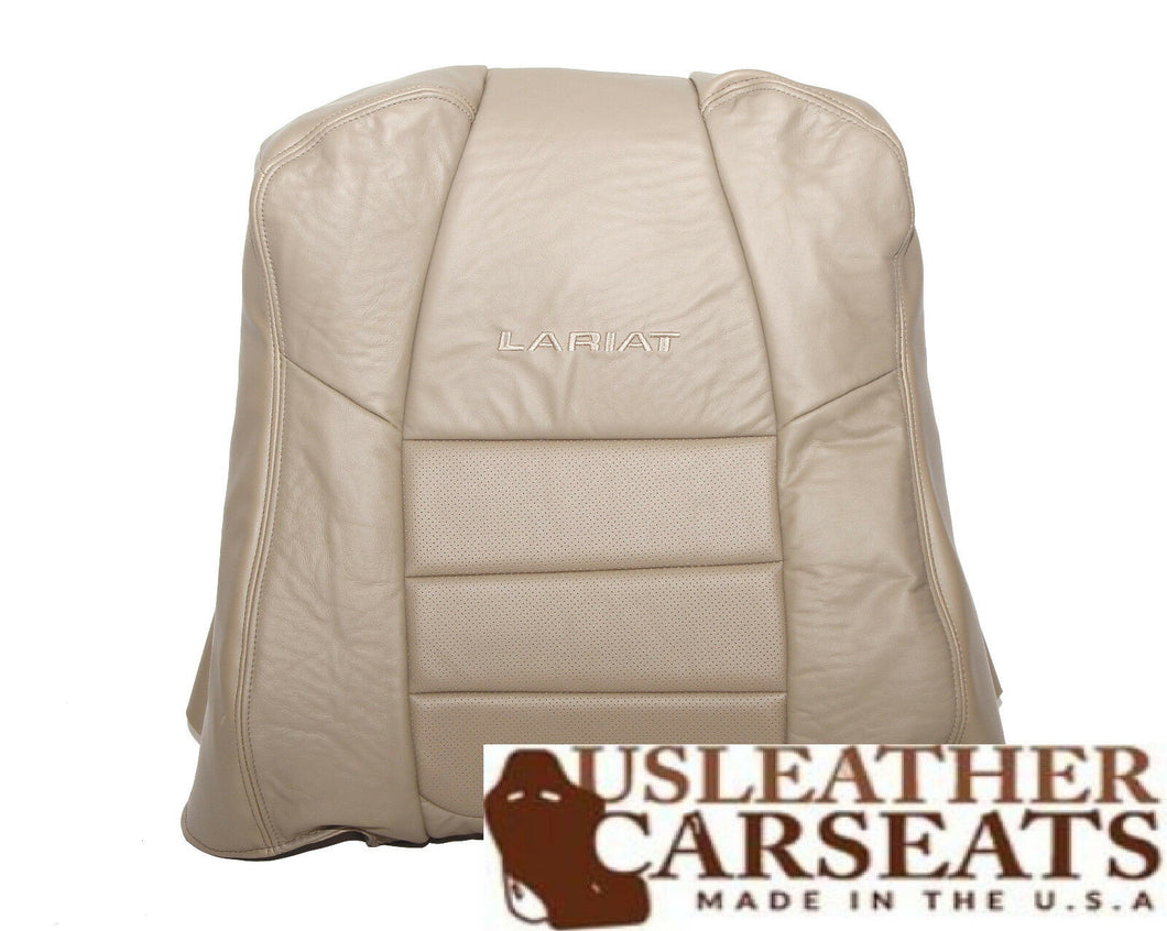 2001 2002 2003 Ford F250 - F350 Lariat Driver Lean Back Leather Seat Cover TAN