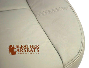 2007-2013 2014 GMC Sierra Tahoe Driver Bottom Leather Seat Cover - Lt Titanium